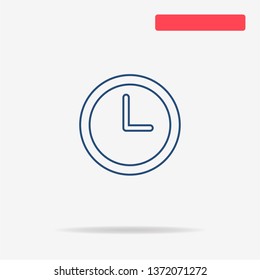 Time clock icon. Vector concept illustration for design.