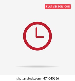 Time clock icon. Vector concept illustration for design.