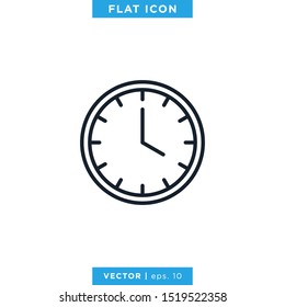 Time Clock Icon Vector Design Template
