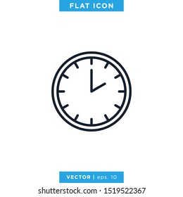 Time Clock Icon Vector Design Template