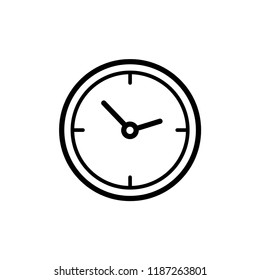 Time and clock icon. Vector illustration.