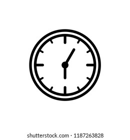 Time and clock icon. Vector illustration.