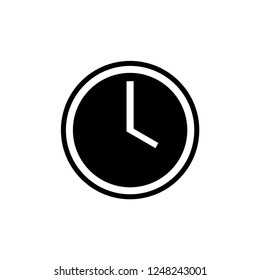 Time and clock icon. Vector illustration.