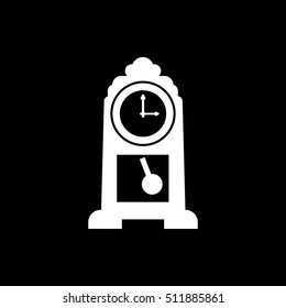 Time, clock icon. Time and watch, timer, clock symbol. UI. Web. Logo. Sign. Flat design. App. Stock vector