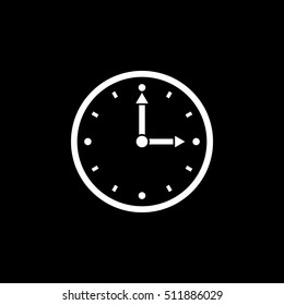 Time, clock icon. Time and watch, timer, clock symbol. UI. Web. Logo. Sign. Flat design. App. Stock vector