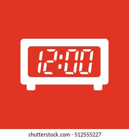 Time, clock icon. Time and watch, timer, clock symbol. UI. Web. Logo. Sign. Flat design. App. Stock vector