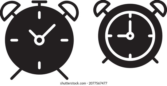 Iconos de hora y reloj. 24 horas, todo el día icono cíclico. Juego de símbolos.