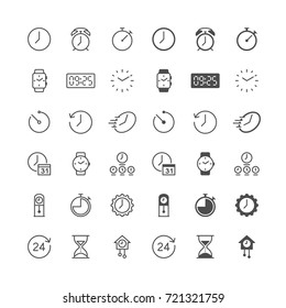 Time and clock icons, included normal and enable state.