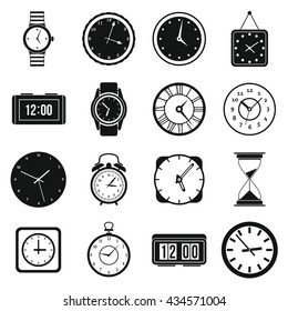 Time and Clock icons set