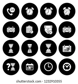 Time clock icons set - alarm & timer sign and symbols