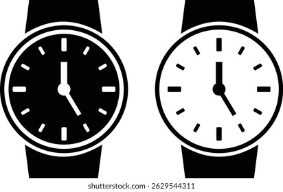 Time and clock icons set. Time management concept, fast stopwatch, rest watch watch clock sign collection speed clock symbol vector isolated on transparent background.