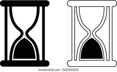 Time and clock icons set. Time management concept, fast stopwatch, rest watch hourglass watch clock sign collection speed clock symbol vector isolated on transparent background.