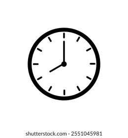 Time and Clock icons vector. Clocks icon design, 8 am or 8 pm clock icon