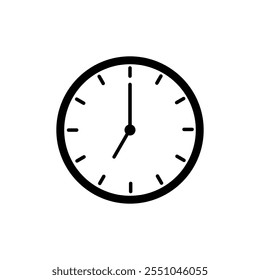 Time and Clock icons vector. Clocks icon design, 7 am or 7 pm clock icon