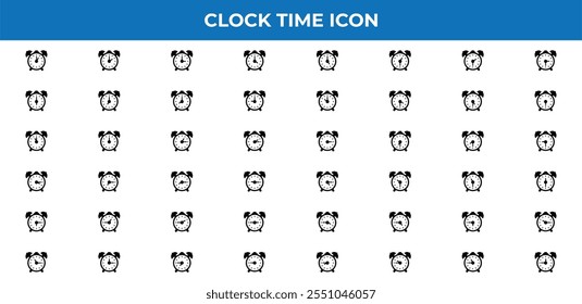 Time and Clock icons vector Set. Collections Clocks vector icon design,