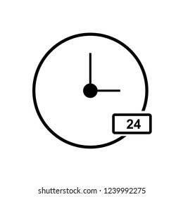 Time And Clock Icons, White Background
