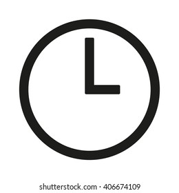Time Clock isolated black icon.