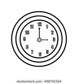 Time and clock isolated flat icon, vector illustration graphic.