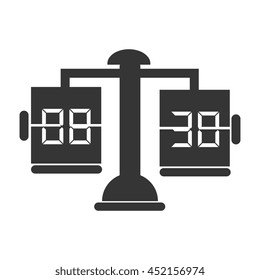 Time and clock isolated flat icon, vector illustration graphic.