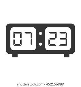 Time and clock isolated flat icon, vector illustration graphic.