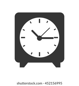 Time and clock isolated flat icon, vector illustration graphic.