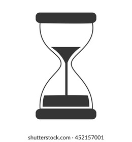 Time and clock isolated flat icon, vector illustration graphic.