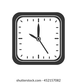 Time and clock isolated flat icon, vector illustration graphic.