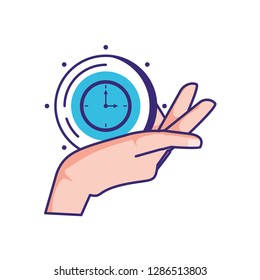 time clock isolated icon