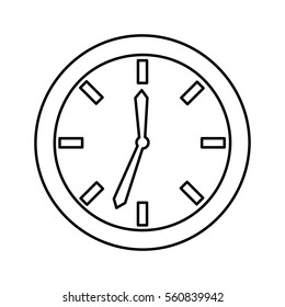 time clock isolated icon vector illustration design