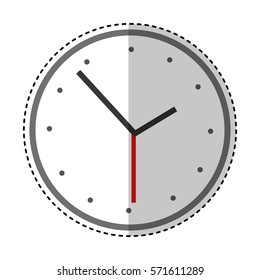 time clock isolated icon vector illustration design