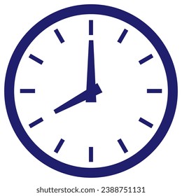 Icono de reloj de tiempo aislado para el diseño de wab. Ilustración vectorial simple. Firma, símbolo, elemento. Eps 10. 