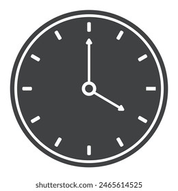 Time clock isolated icon for wab design. Simple vector illustration	