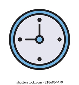 Time Clock Isolated Vector icon which can easily modify or edit


