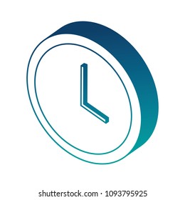 time clock isometric icon