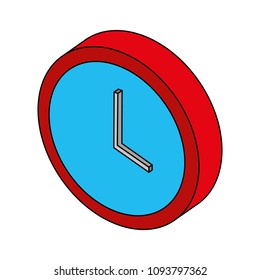 time clock isometric icon