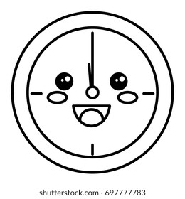time clock kawaii character