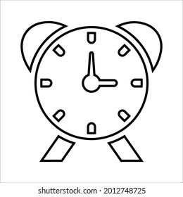 Uhrzeit, Zeigersymbol. Rahmenvektor.