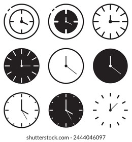 Time and Clock line icon. Watch linear icons set,