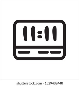 Time and clock line icons. Vector linear icon set.