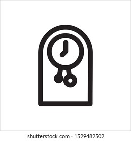 Time and clock line icons. Vector linear icon set.