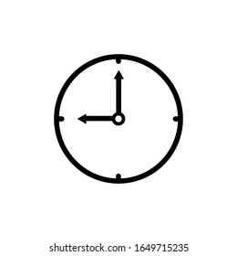 Time and clock line icons. Vector linear icon