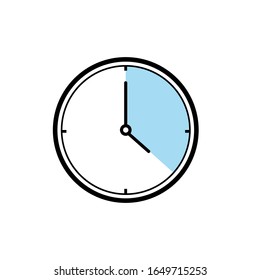 Time and clock line icons. Vector linear icon