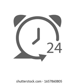 Symbole für Uhrzeiten und Uhren. Vorlagendesign für lineare Vektorillustrationen