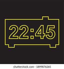 Time and clock line icons. Vector linear icon.
Timer, Alarm and Smartwatch. Time management, 24 hour clock, deadline alarm icons. Sand hourglass, calendar and digital smartwatch, timer stopwatch.