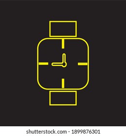 Time and clock line icons. Vector linear icon.
Timer, Alarm and Smartwatch. Time management, 24 hour clock, deadline alarm icons. Sand hourglass, calendar and digital smartwatch, timer stopwatch.