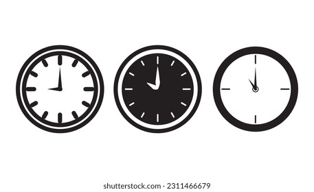 Time and clock line icons. Vector linear icon set. Time and Clock set of linear icons. Time management. Collection of time, clock,