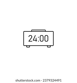 Time and clock line icons. Vector linear icon set.