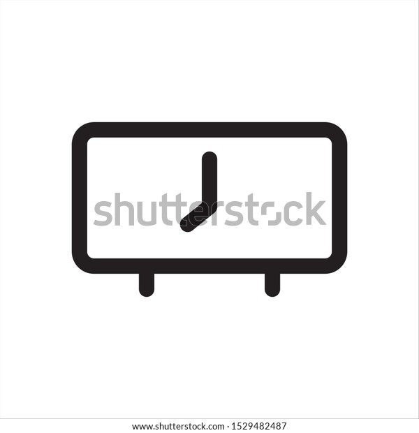 Time Clock Line Icons Vector Linear Stock Vector (Royalty Free ...
