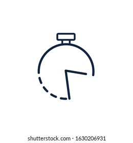 Time and clock line icon,vector illustration