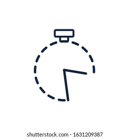 Time and clock line icon,vector illustration